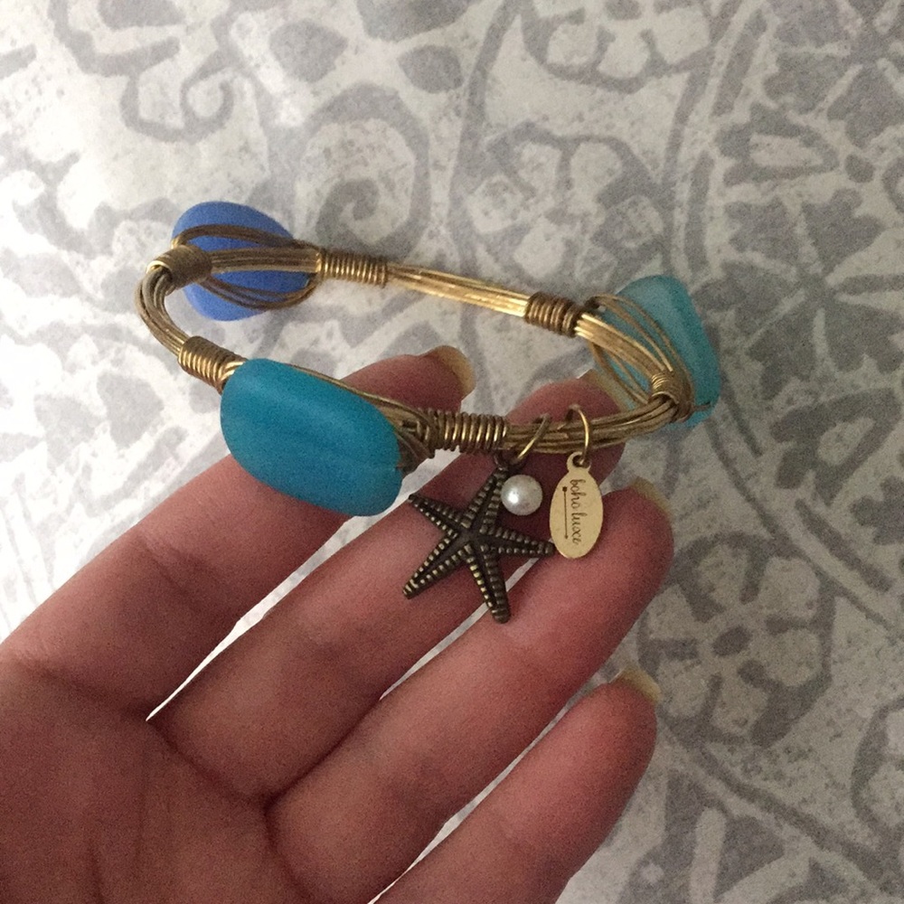 Red & blue bangle charm bracelets - Picture 5 of 8